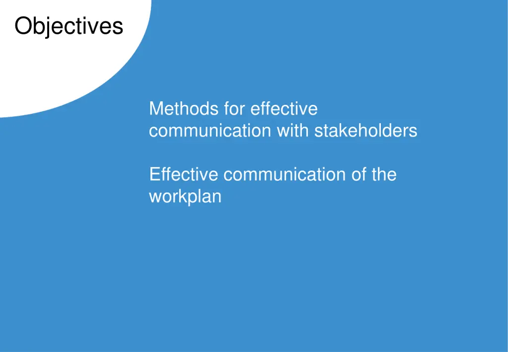 objectives