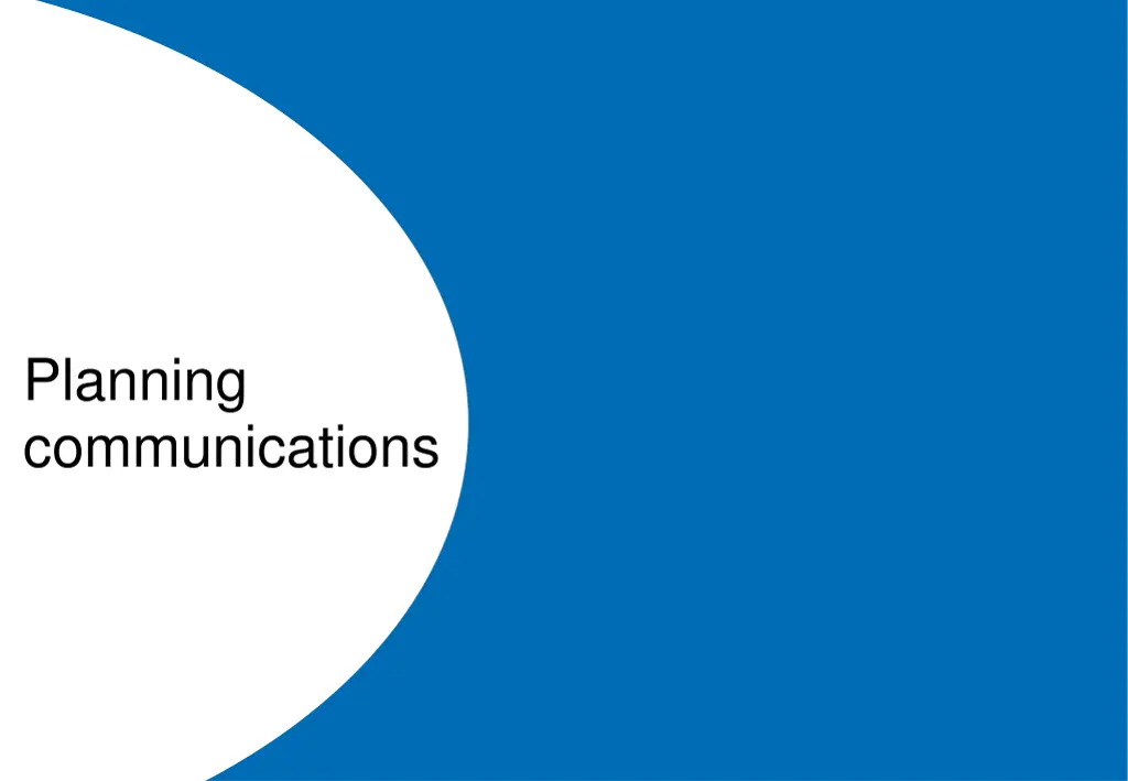 planning communications