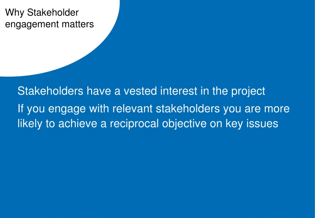 why stakeholder engagement matters