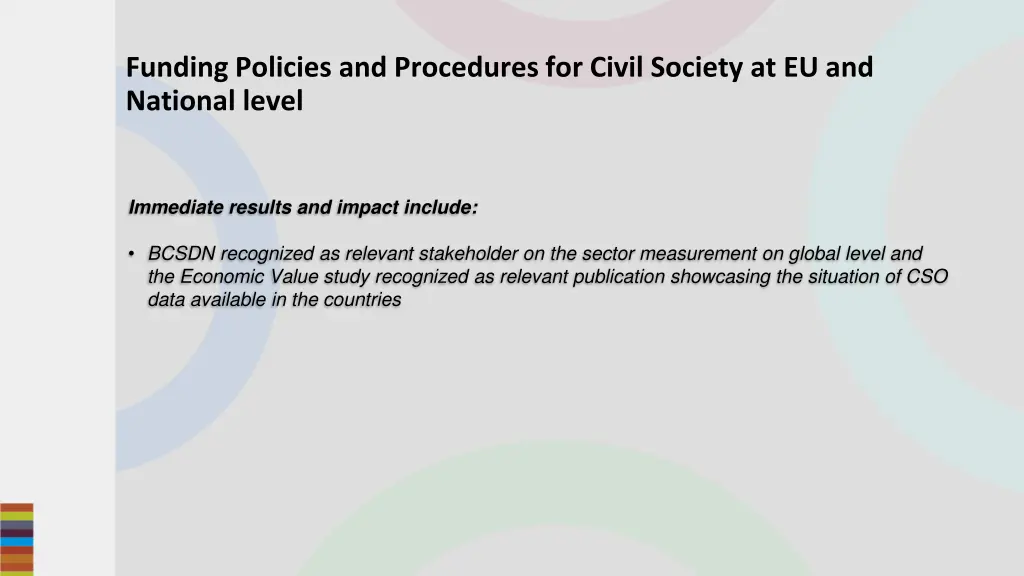 funding policies and procedures for civil society