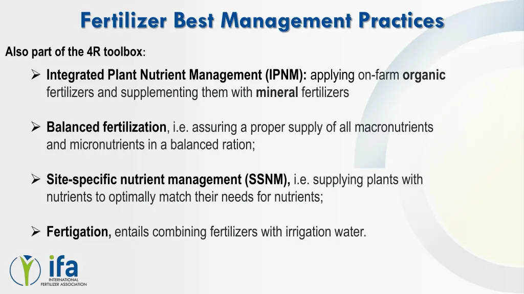 fertilizer best management practices