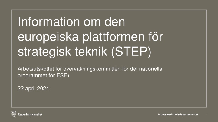 information om den europeiska plattformen