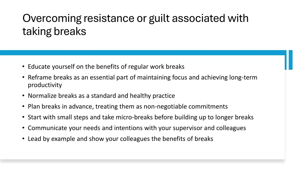 overcoming resistance or guilt associated with