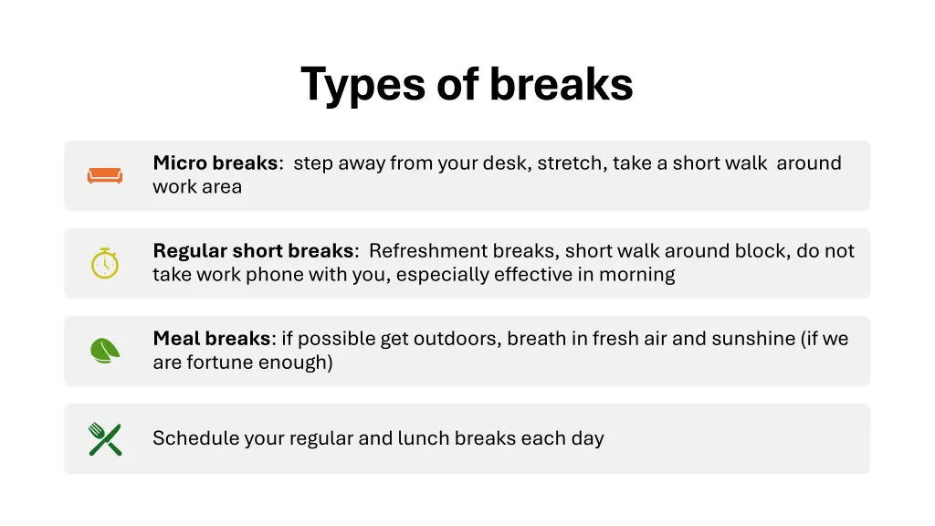 types of breaks