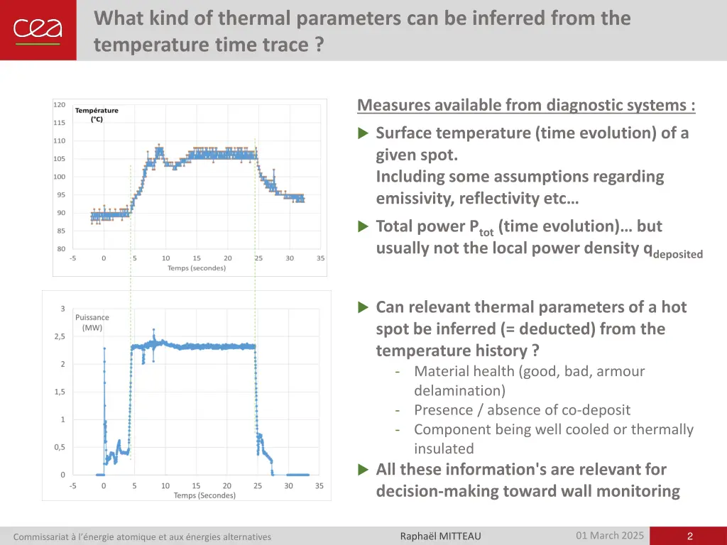 what kind of thermal parameters can be inferred