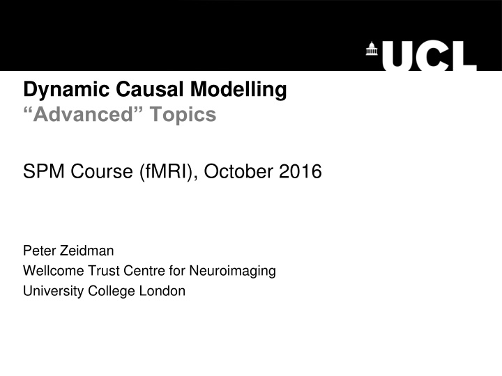 dynamic causal modelling advanced topics