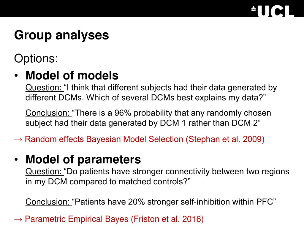 group analyses