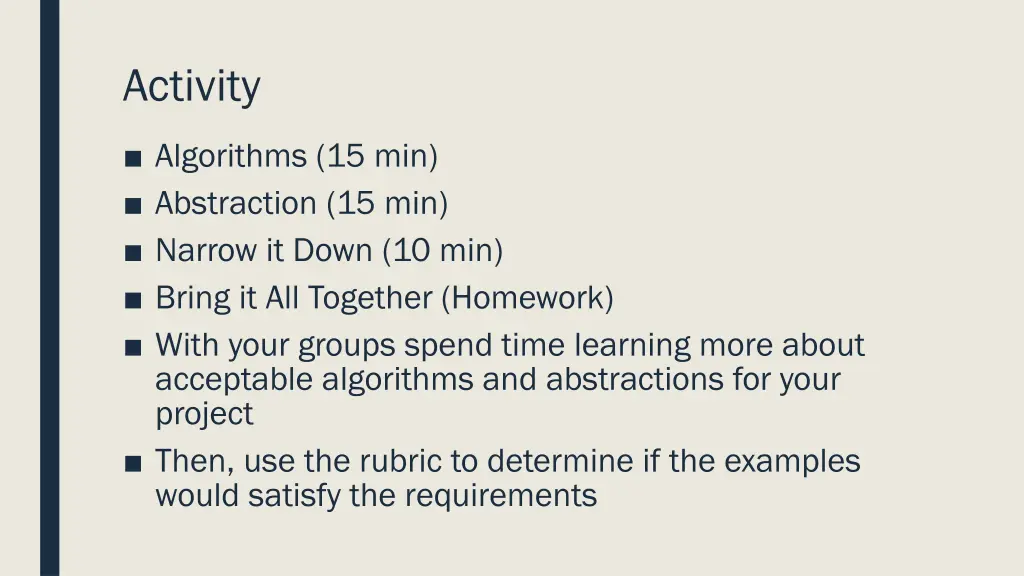 activity