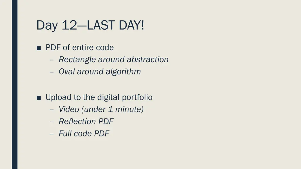 day 12 last day