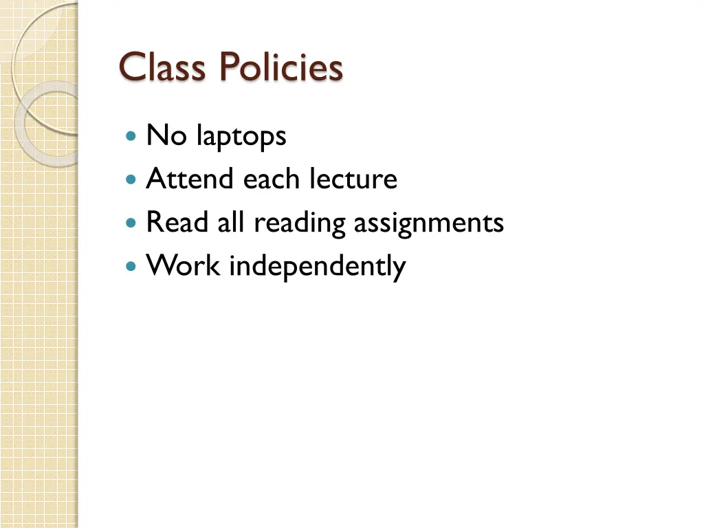 class policies