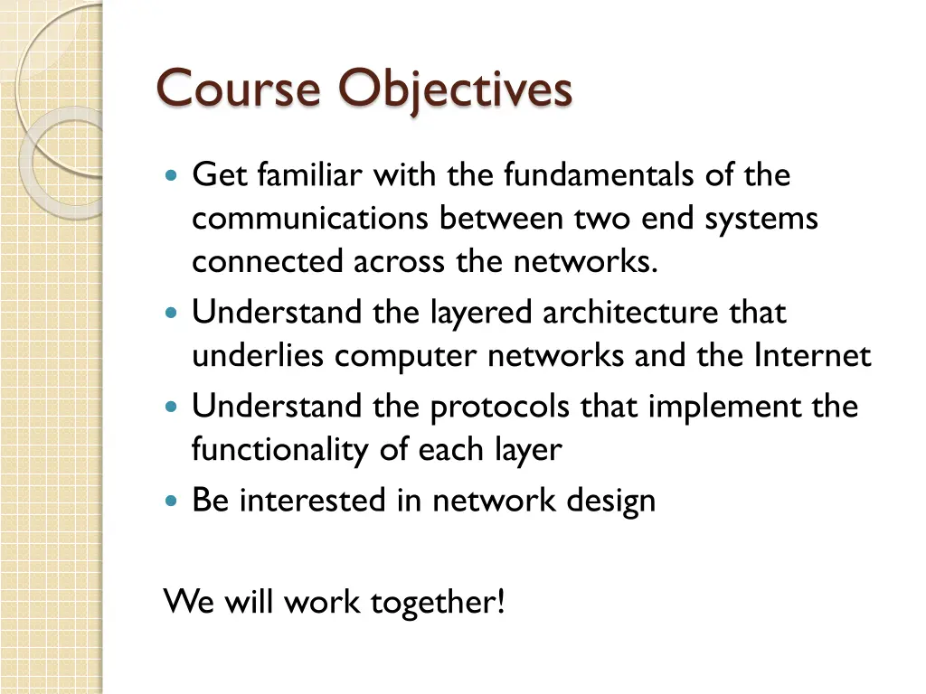 course objectives