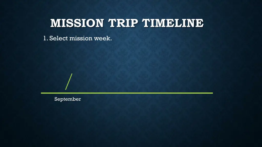 mission trip timeline 2