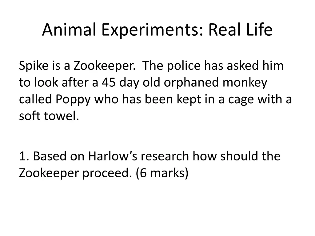 animal experiments real life