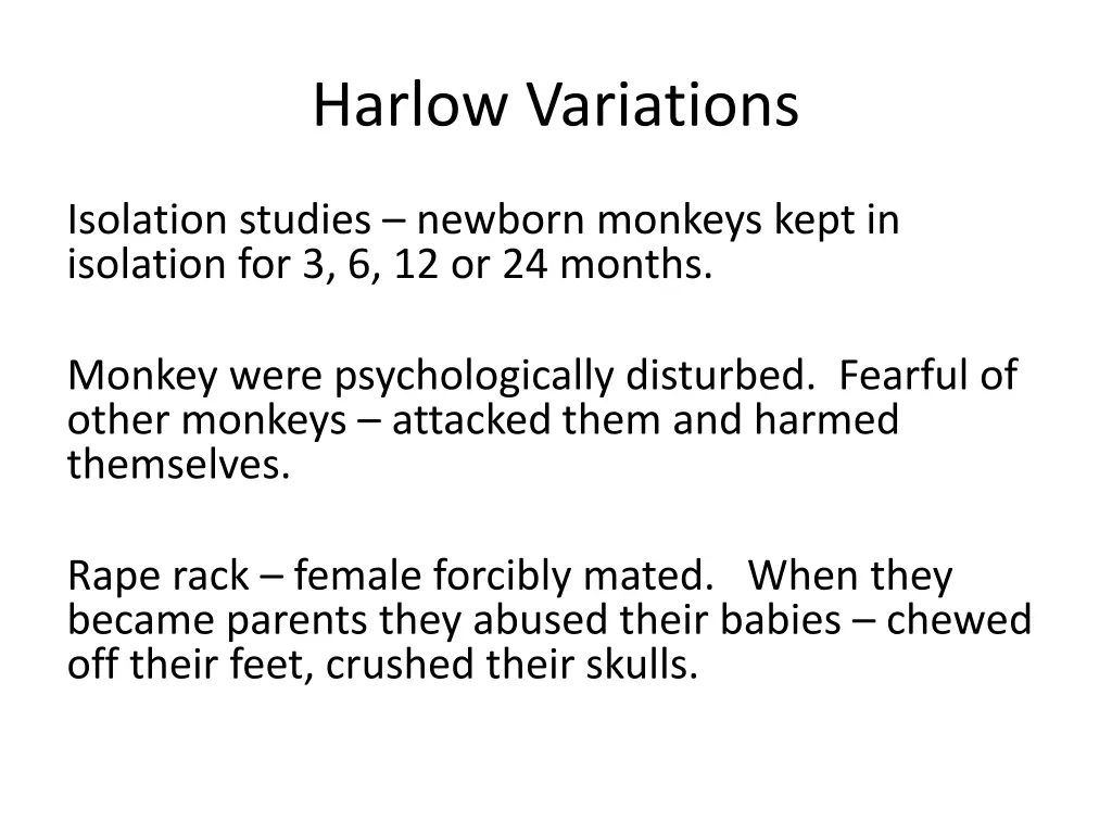 harlow variations 1