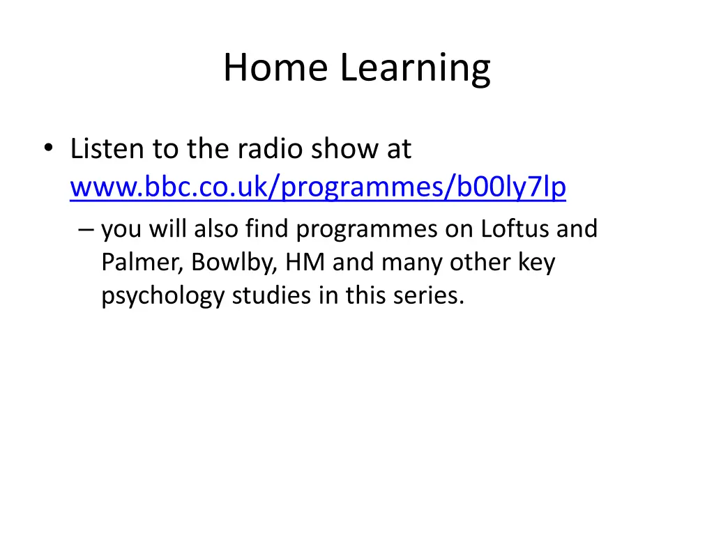 home learning