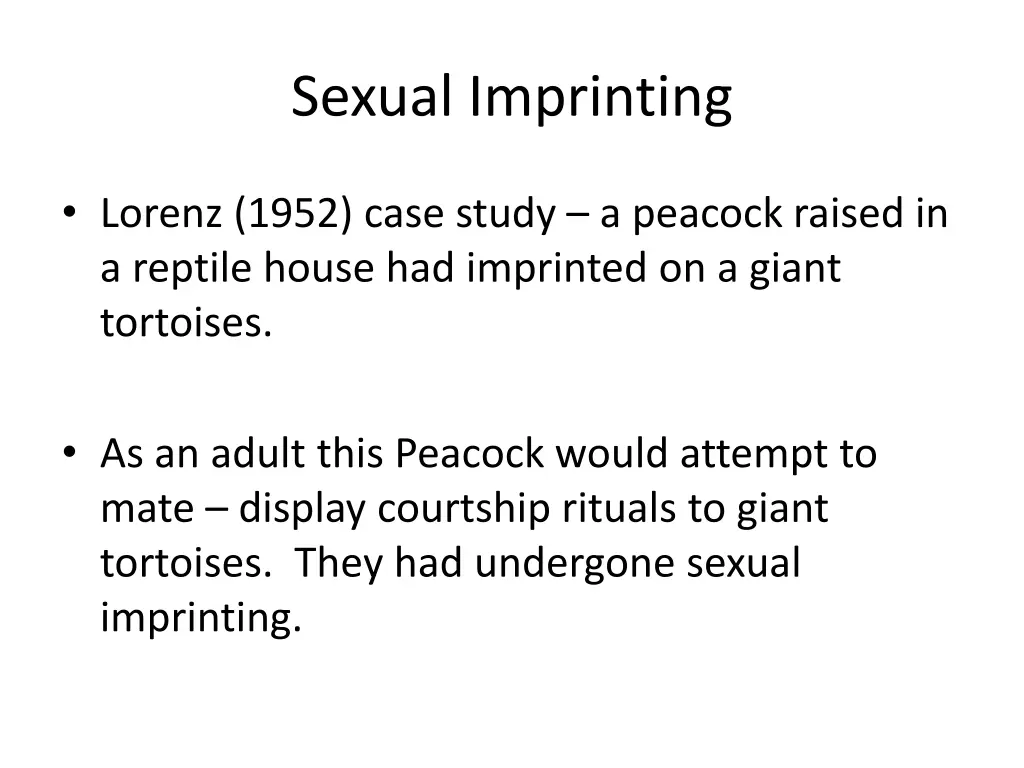 sexual imprinting