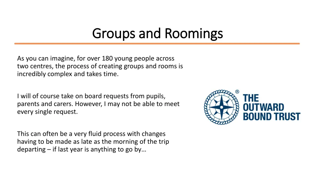 groups and groups and roomings