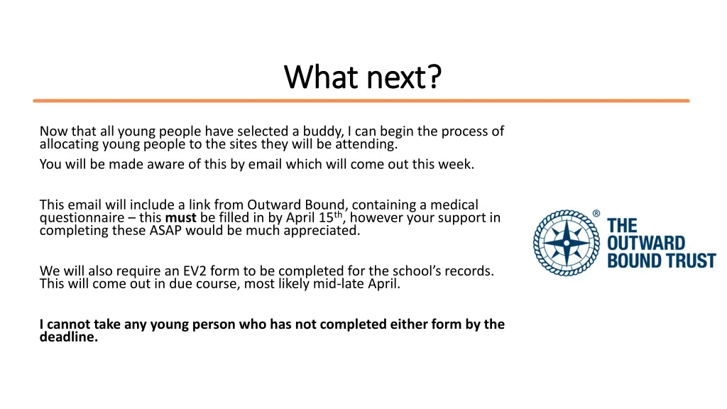 what next what next