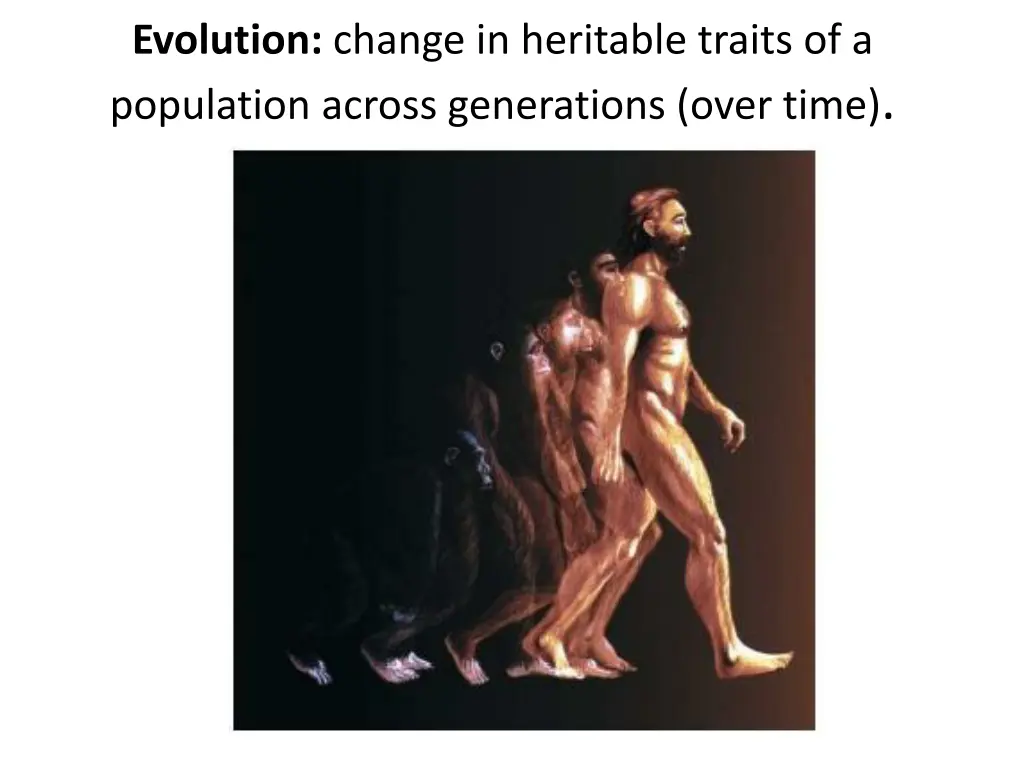 evolution change in heritable traits