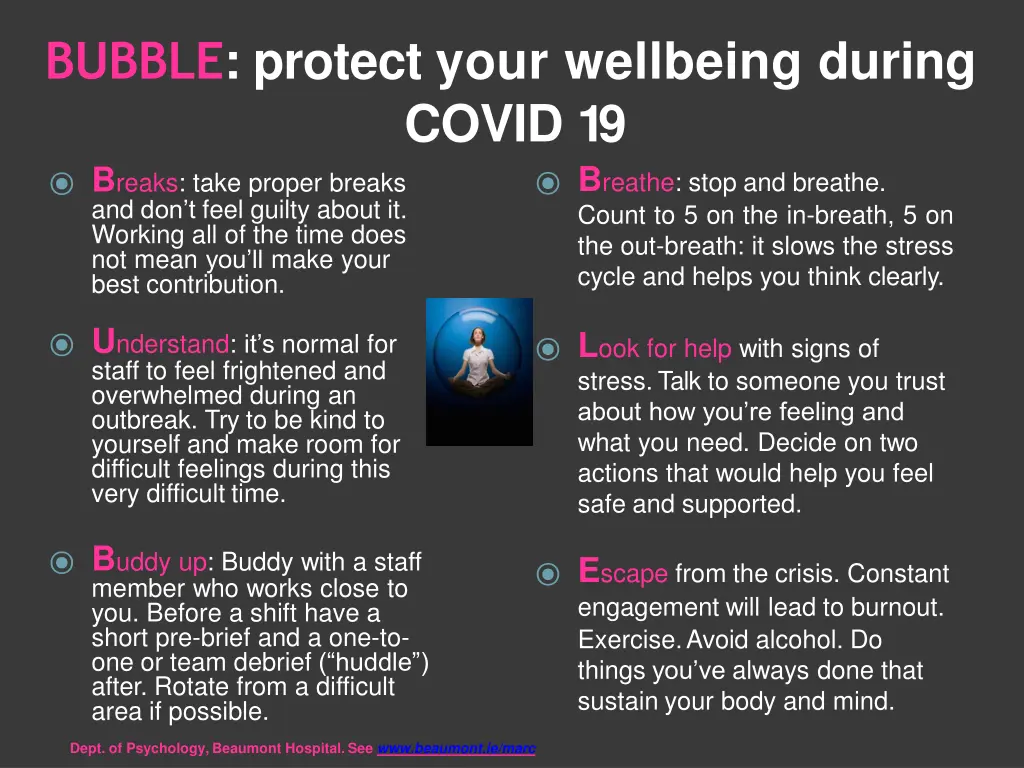 bubble protect your wellbeing during covid
