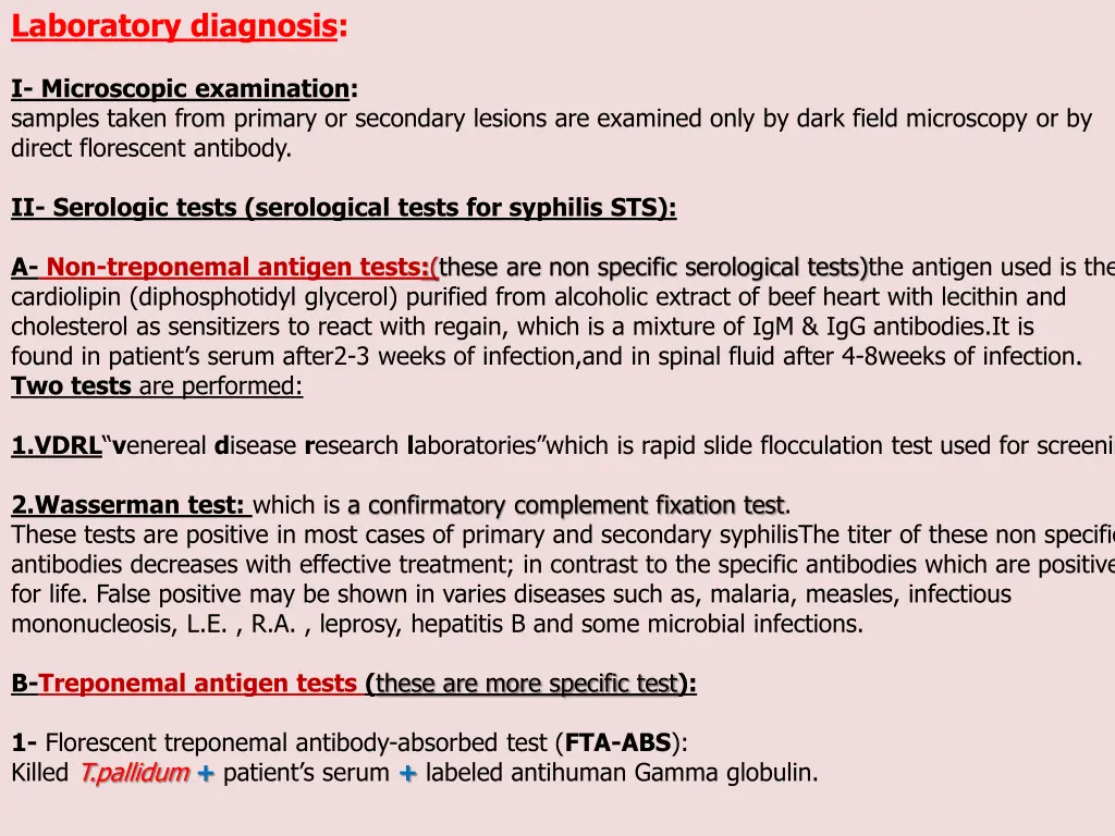 laboratory diagnosis