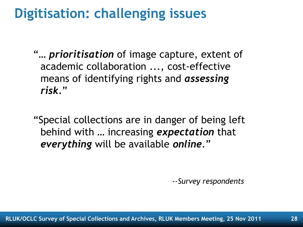 digitisation challenging issues