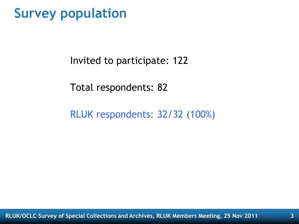 survey population
