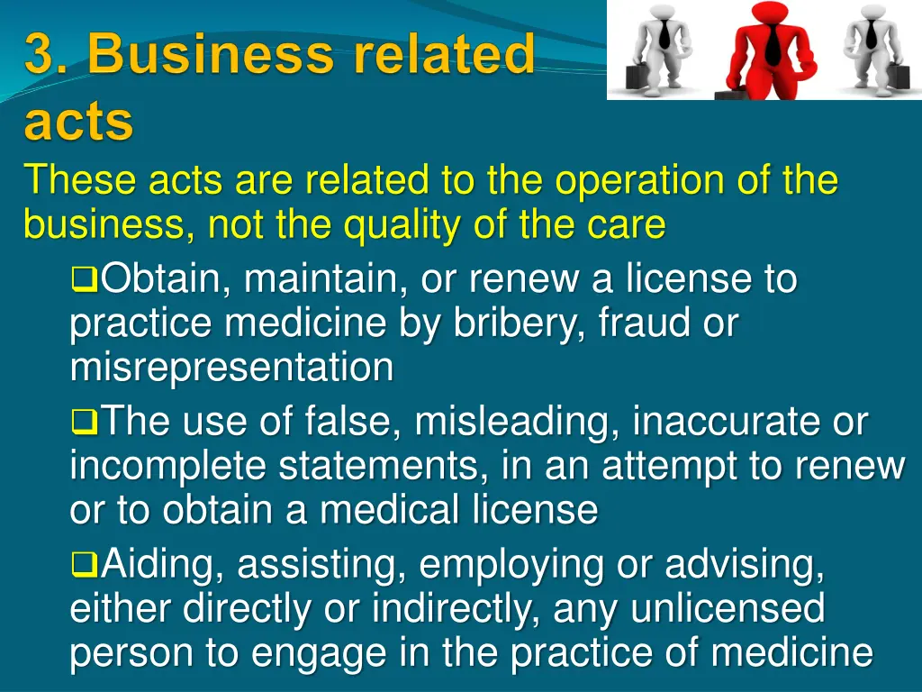 these acts are related to the operation