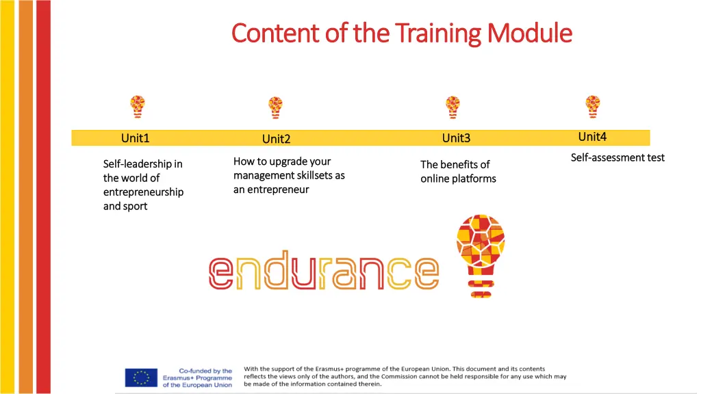 content of the training module content