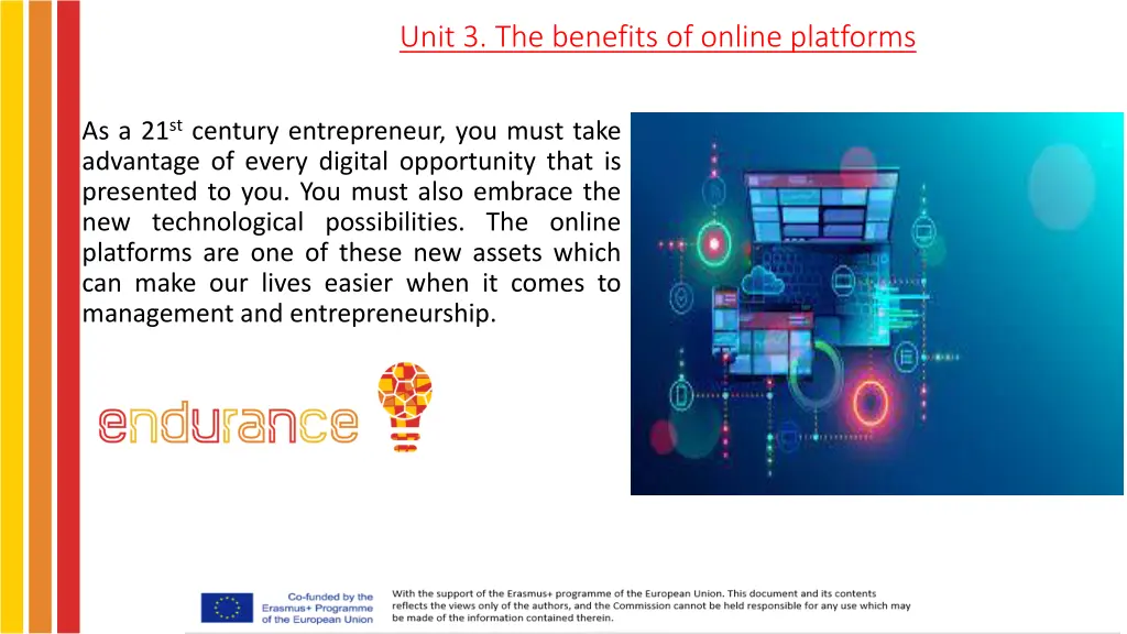 unit 3 the benefits of online platforms