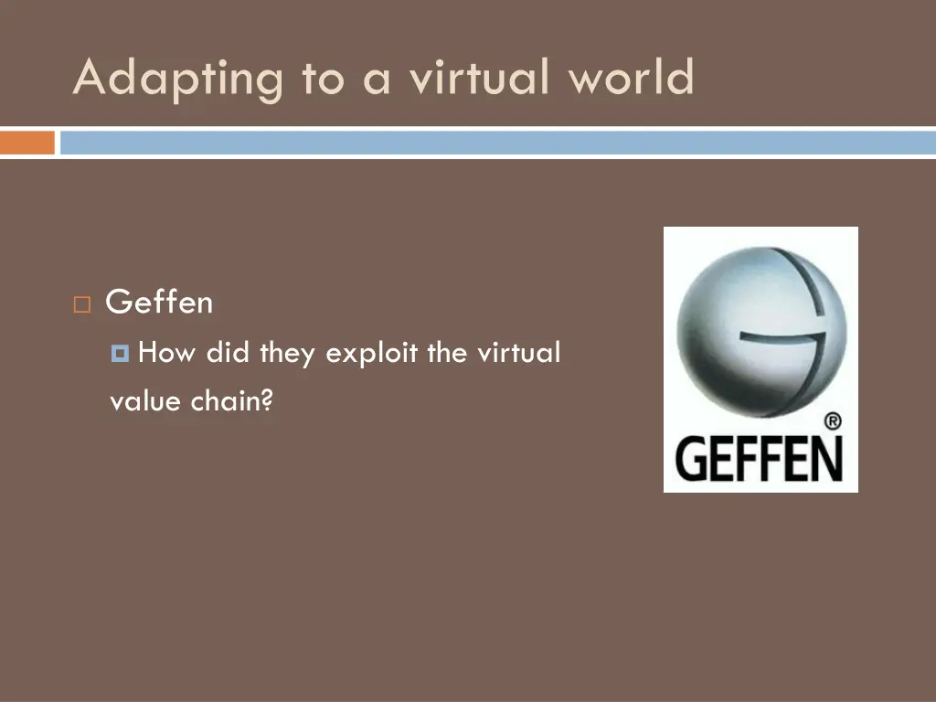 adapting to a virtual world