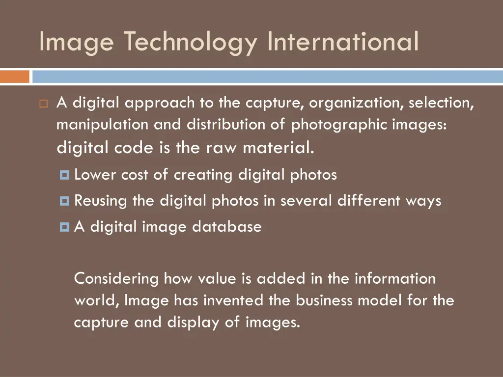 image technology international