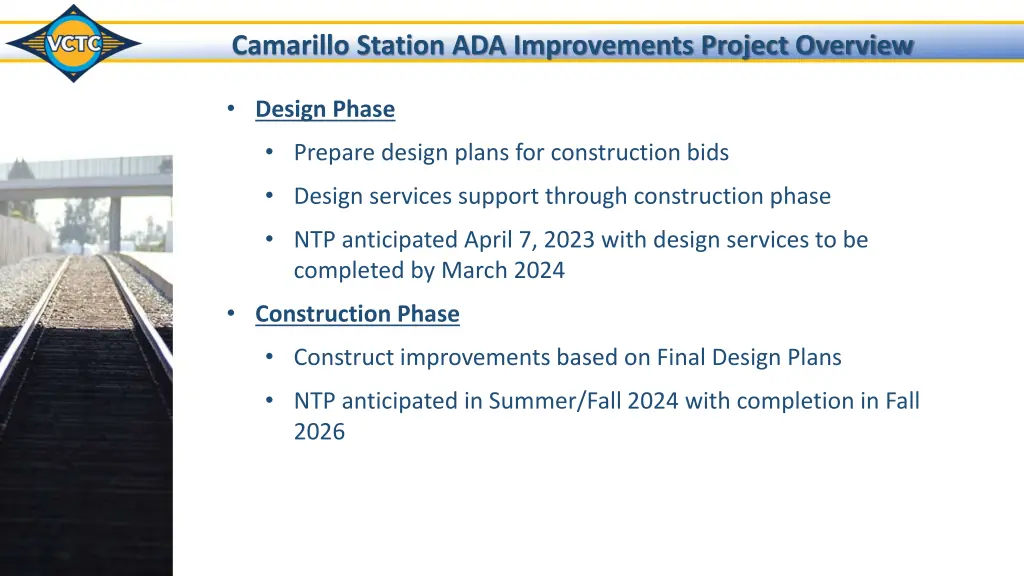 camarillo station ada improvements project
