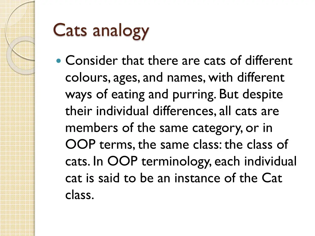 cats analogy