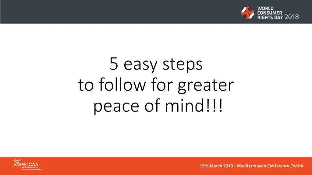 5 easy steps to follow for greater peace of mind