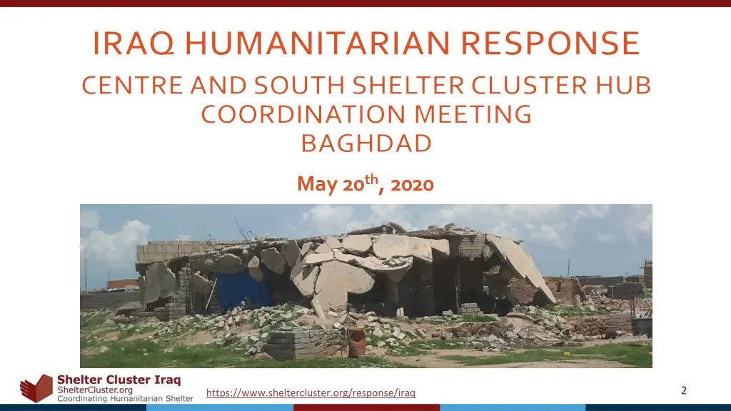 iraq humanitarian response centre and south