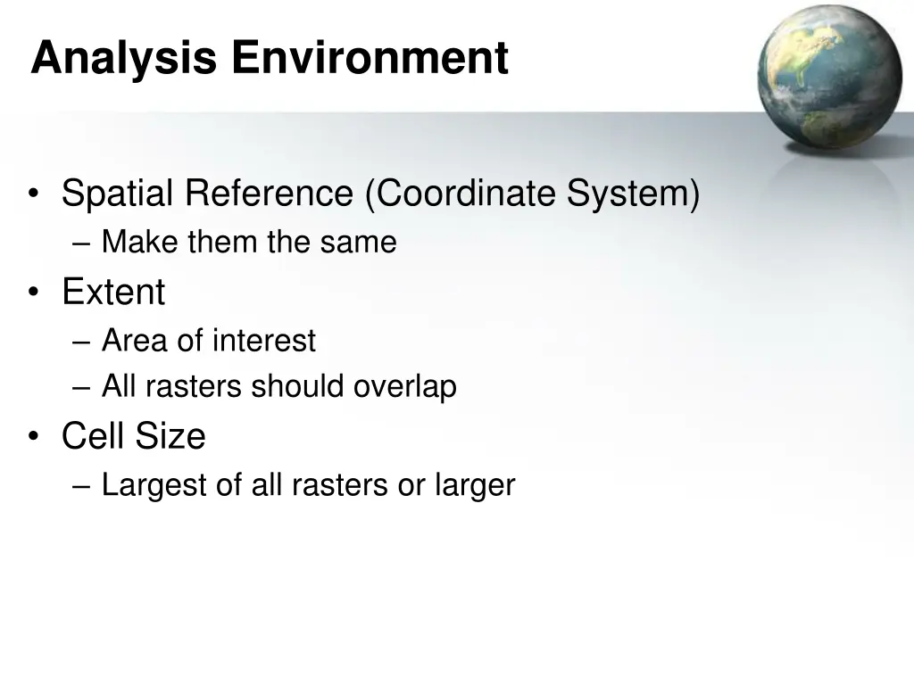 analysis environment