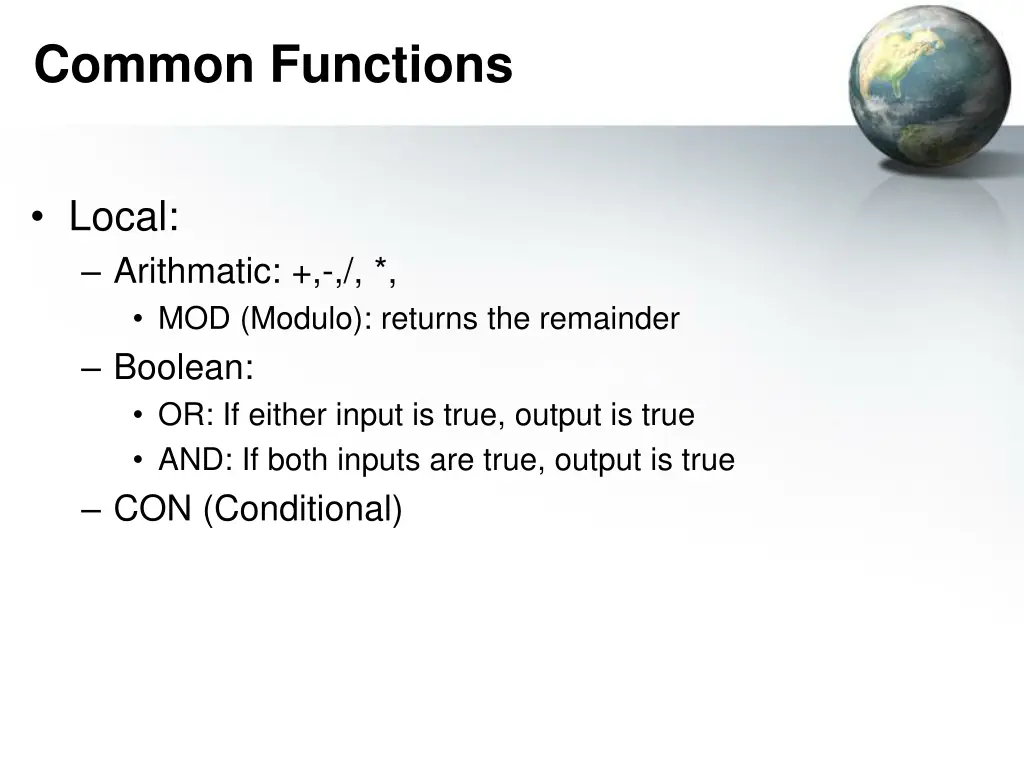 common functions