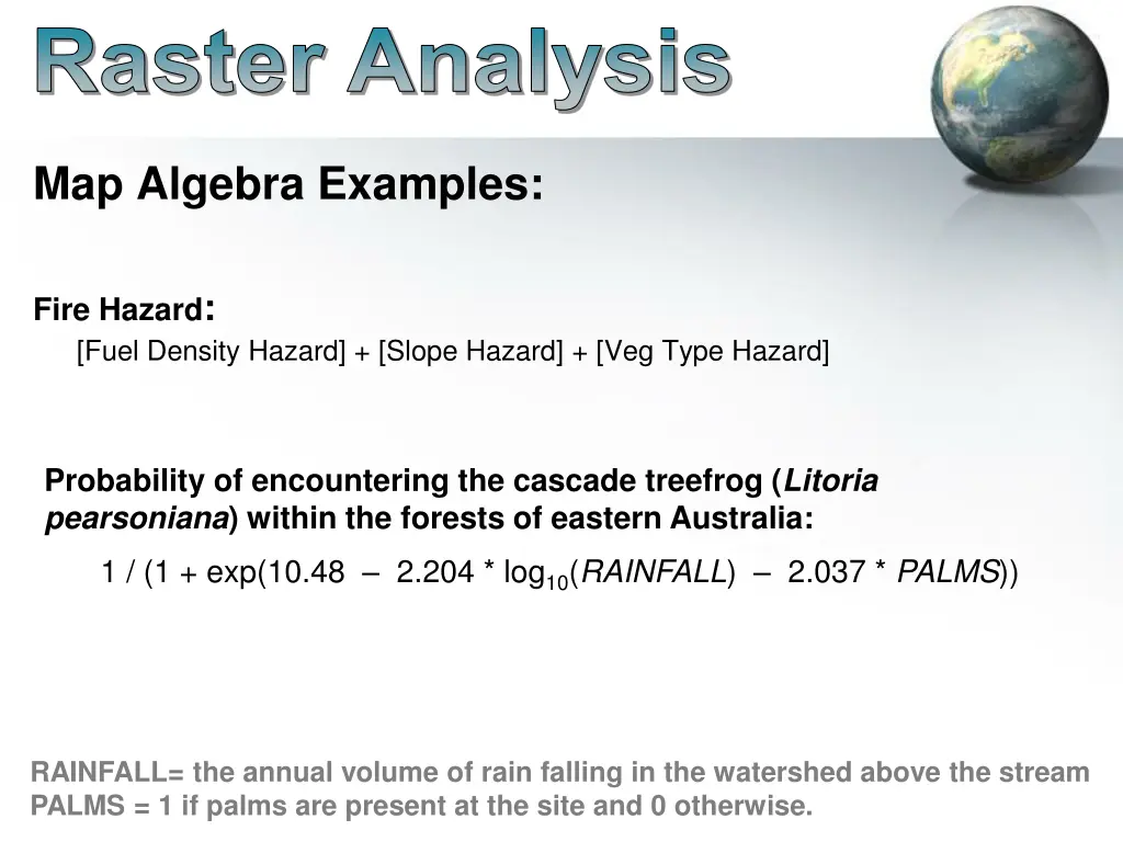 raster analysis