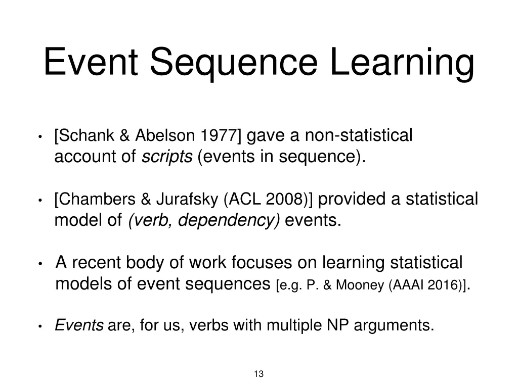 event sequence learning