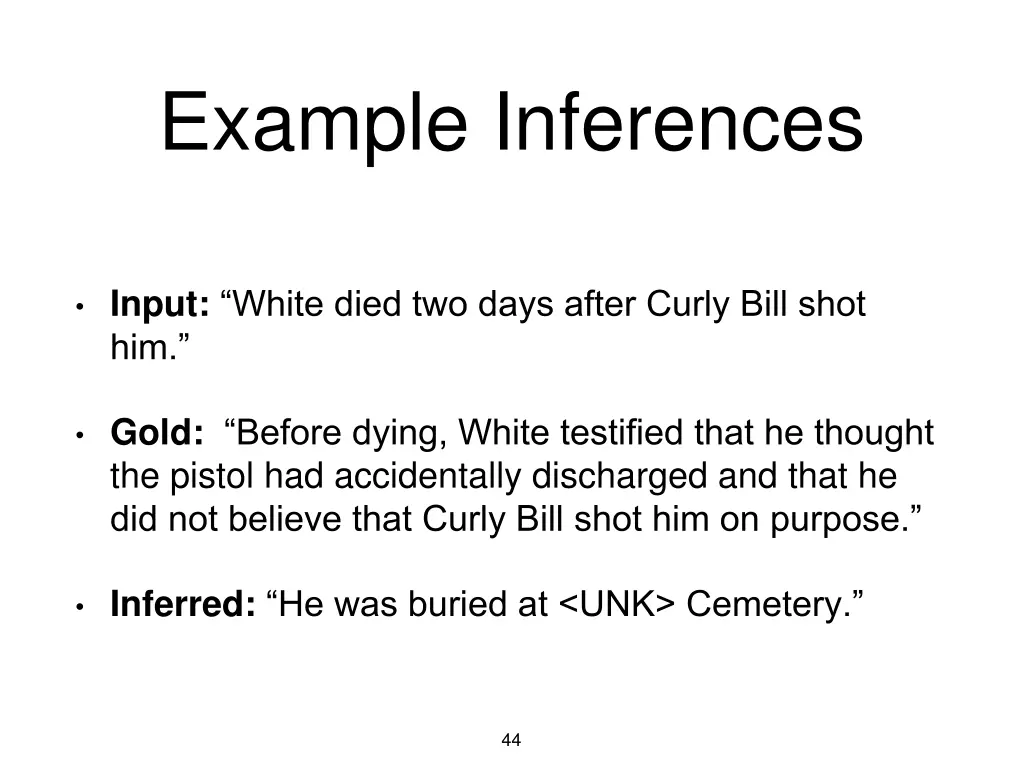 example inferences