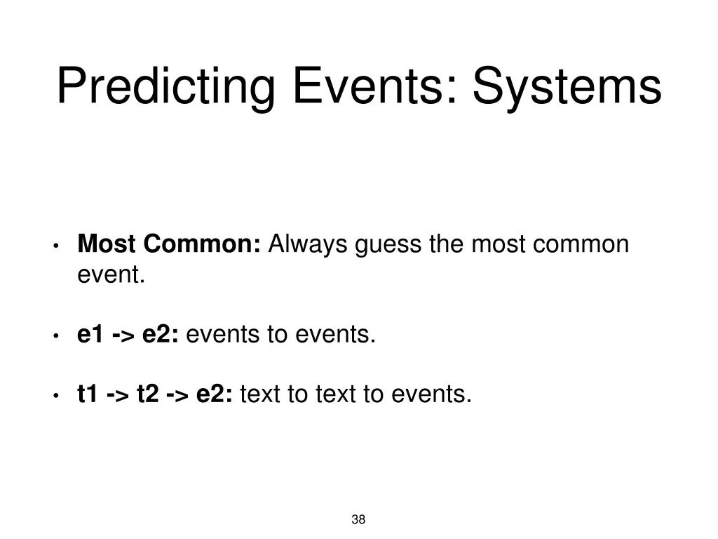 predicting events systems