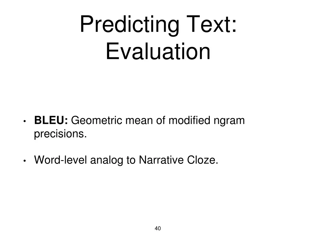 predicting text evaluation