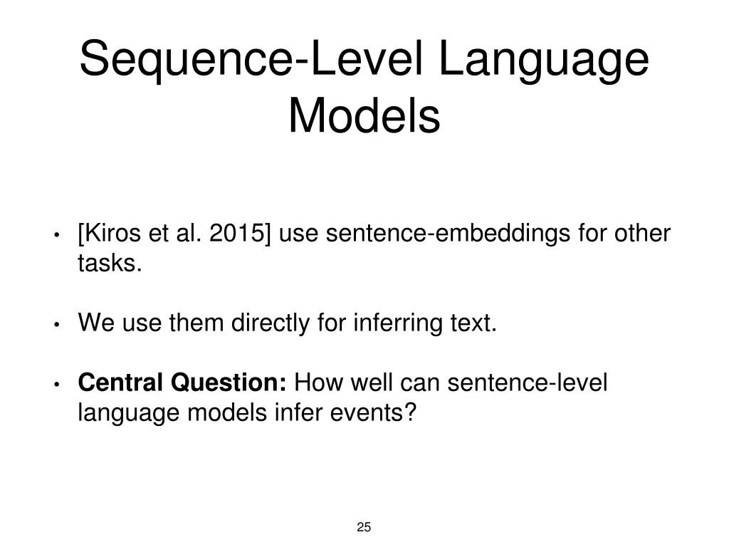 sequence level language models 1