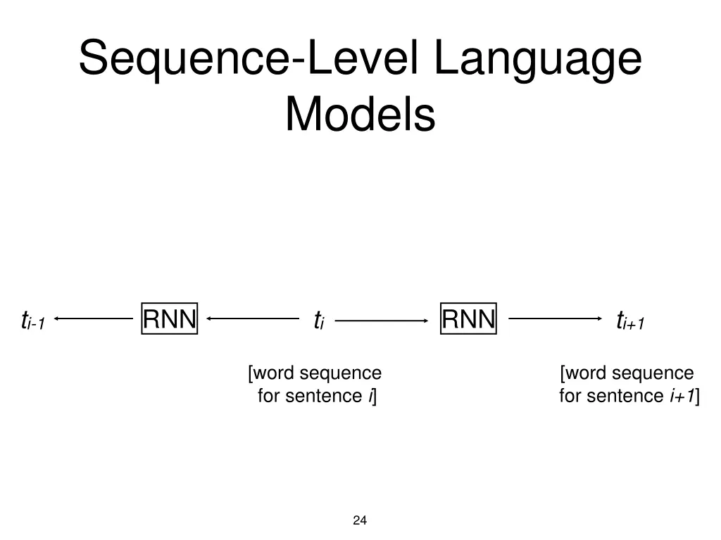 sequence level language models