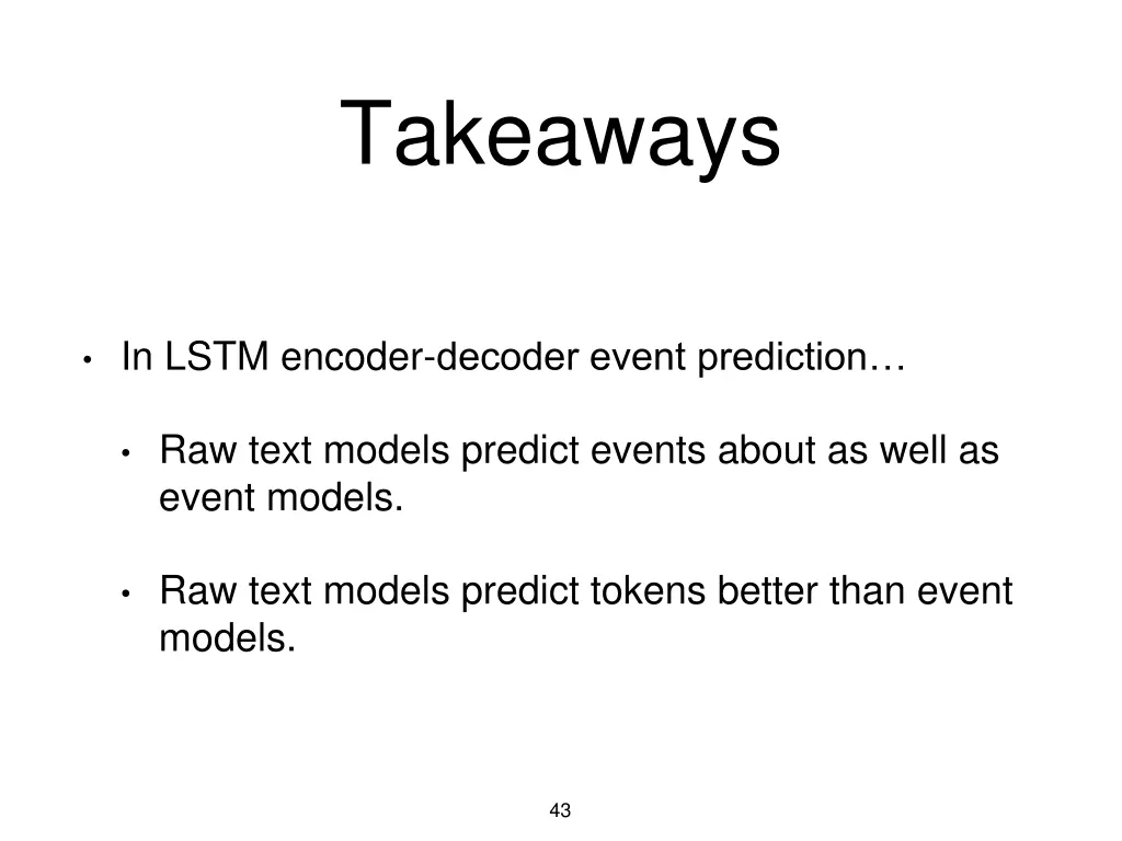 takeaways
