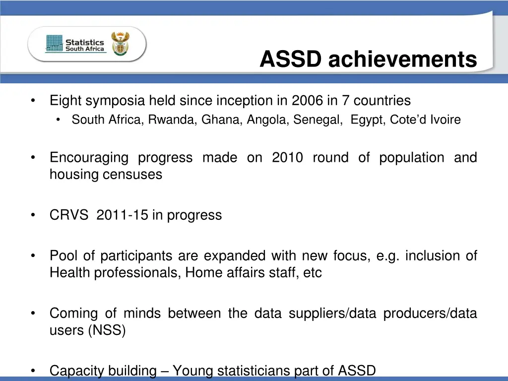 assd achievements