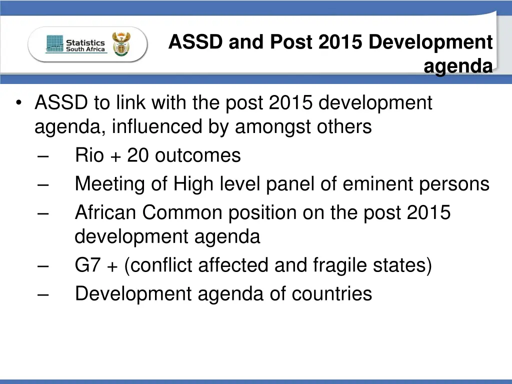 assd and post 2015 development