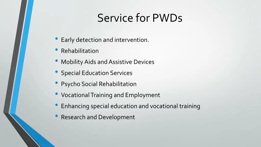 service for pwds
