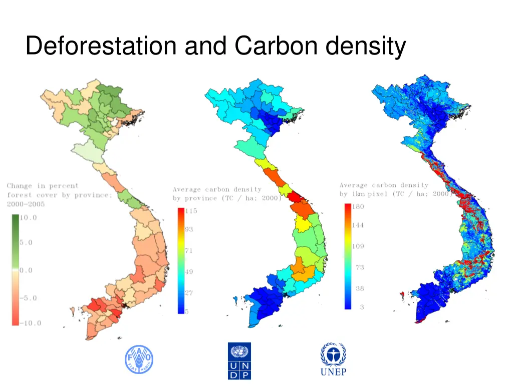 deforestation and carbon density